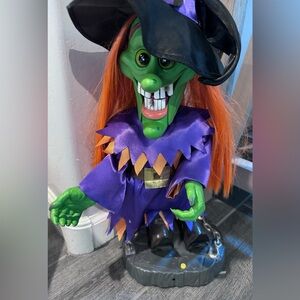 Gemmy Freaky Geeks Witch Animated Sings‎ Evil Ways 18" 2004